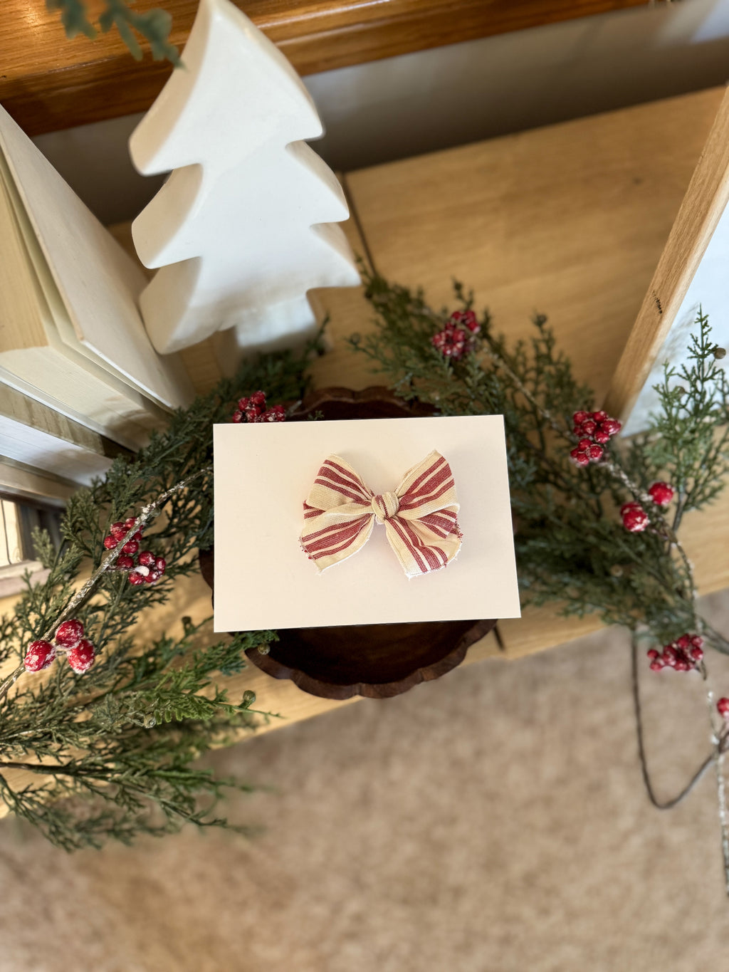 Peppermint Stick Fable Bow