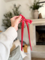 Cherry Bomb Checkered Long Tail Bow