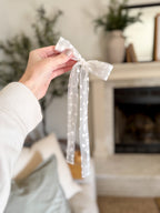 Felted Hearts Long Tail Bow