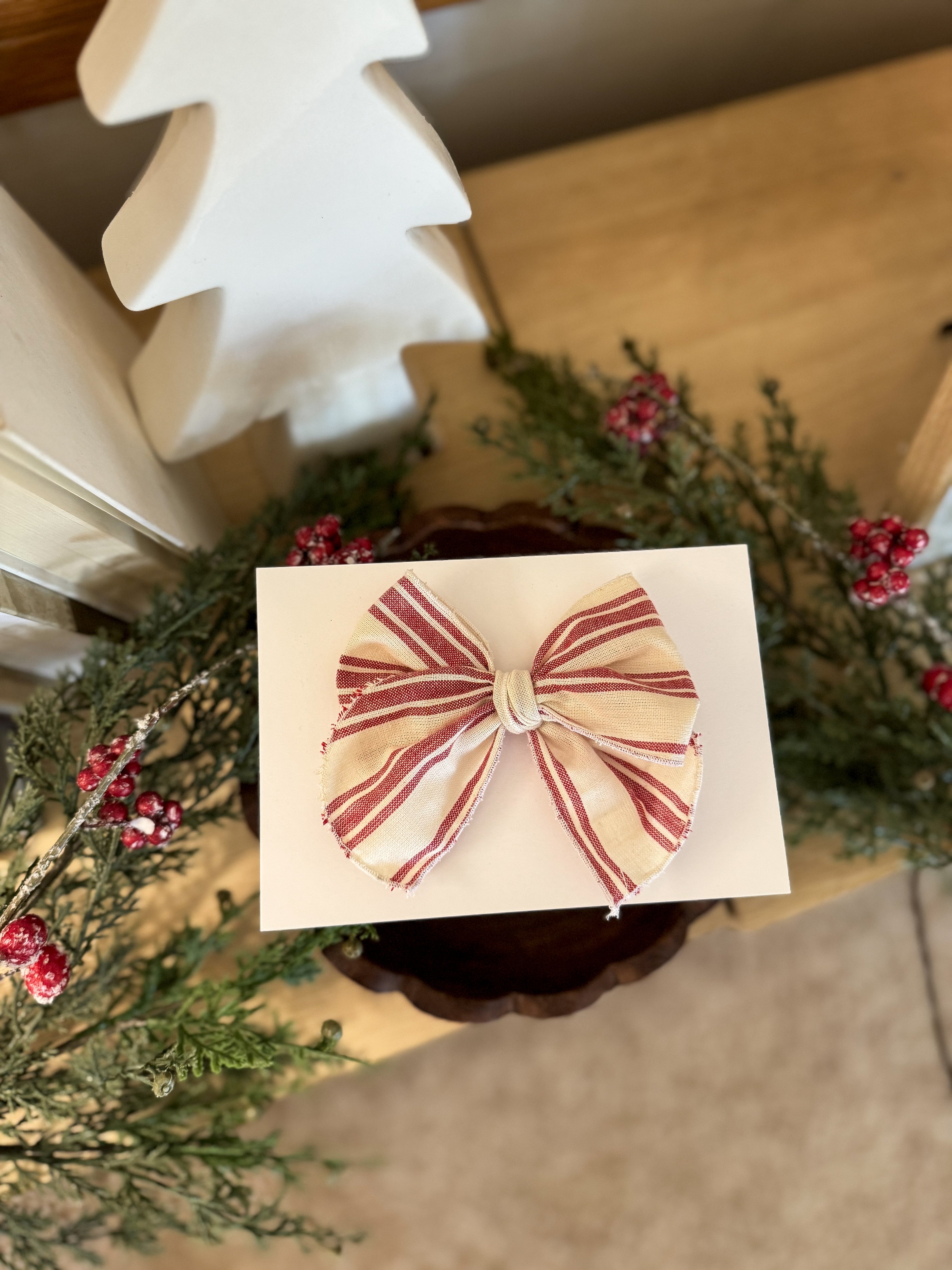 Peppermint Stick Fable Bow