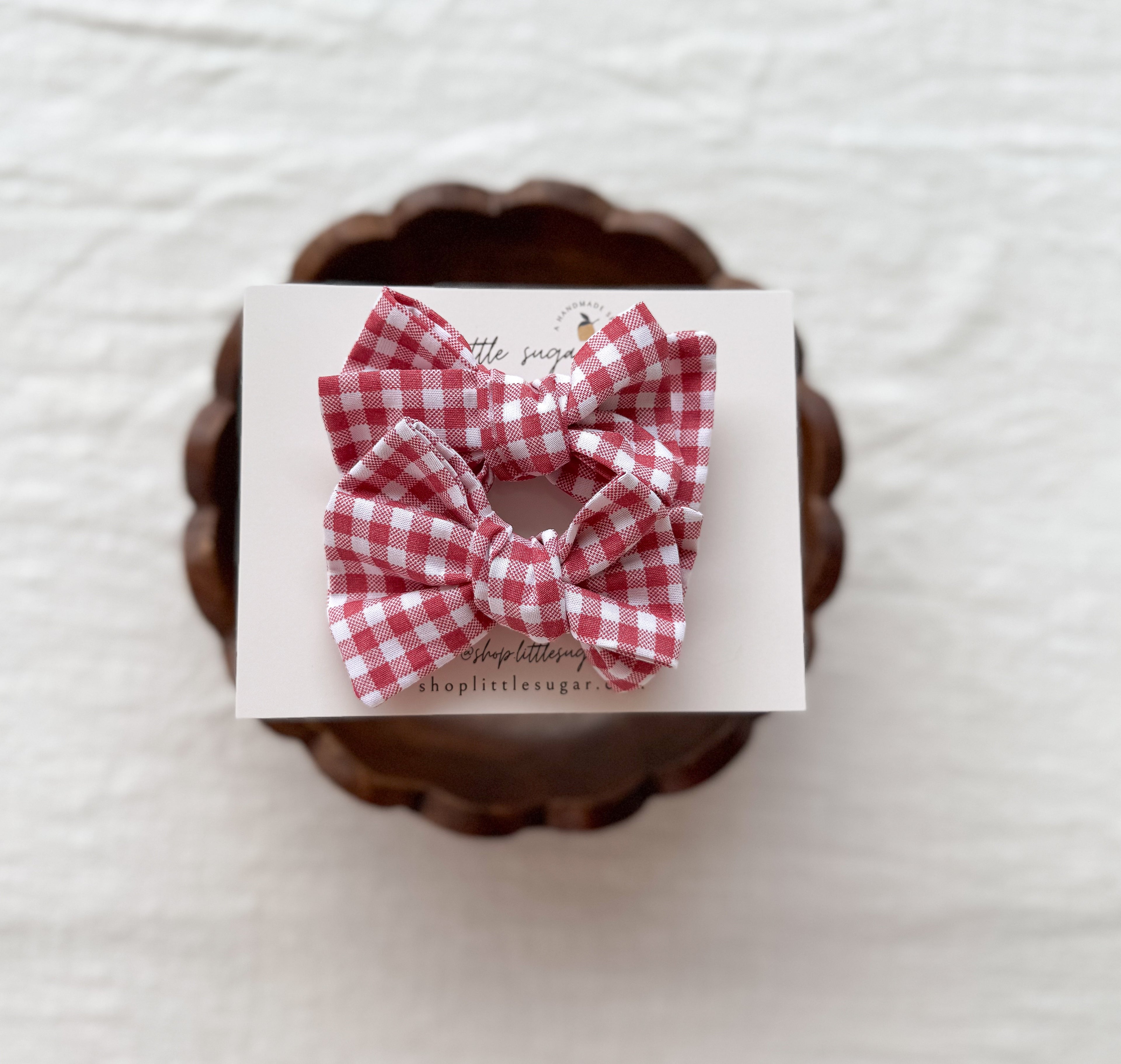 Cherry Pie Hand Tied Bow