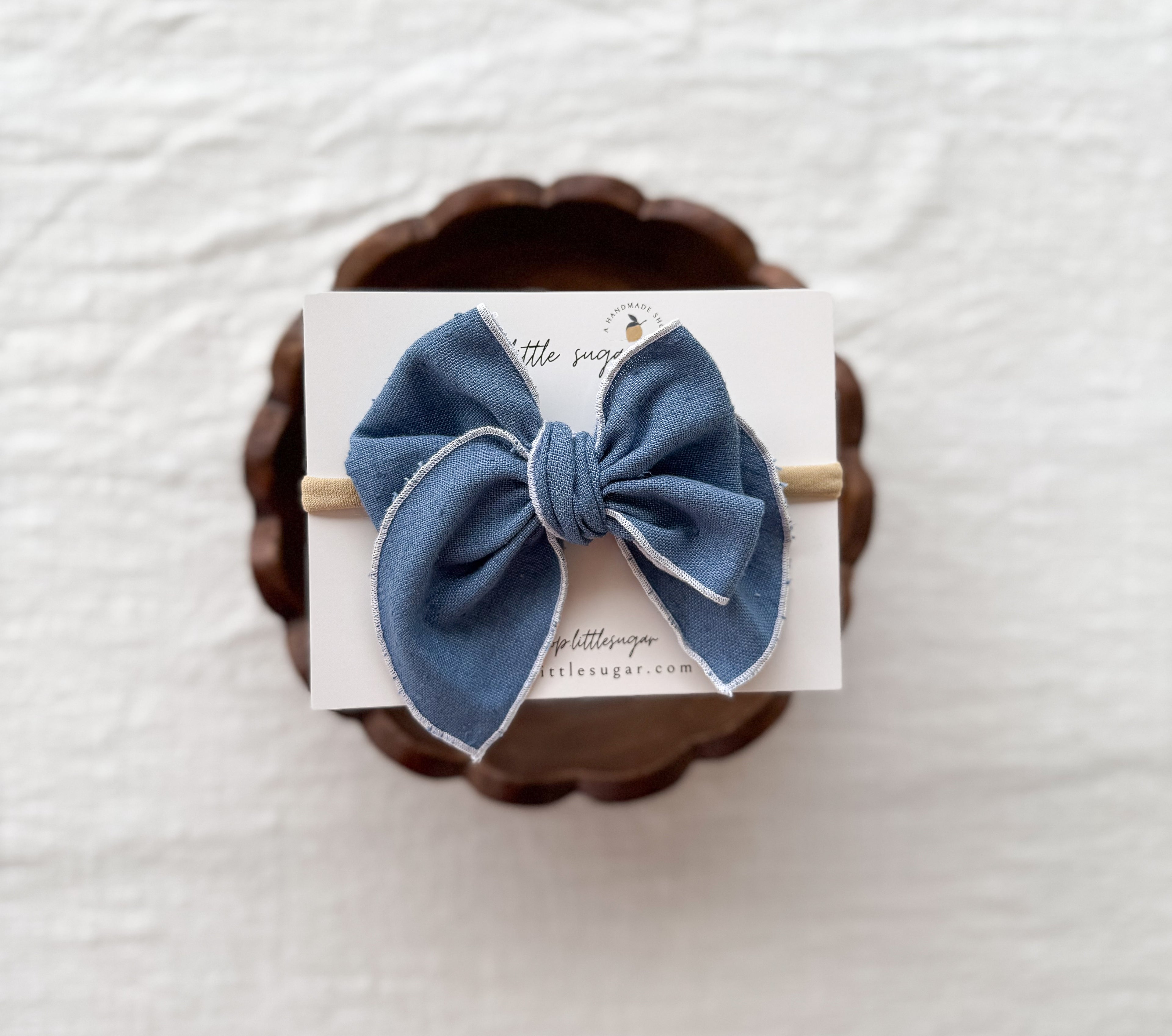 Navy Bluebell Fable Bow