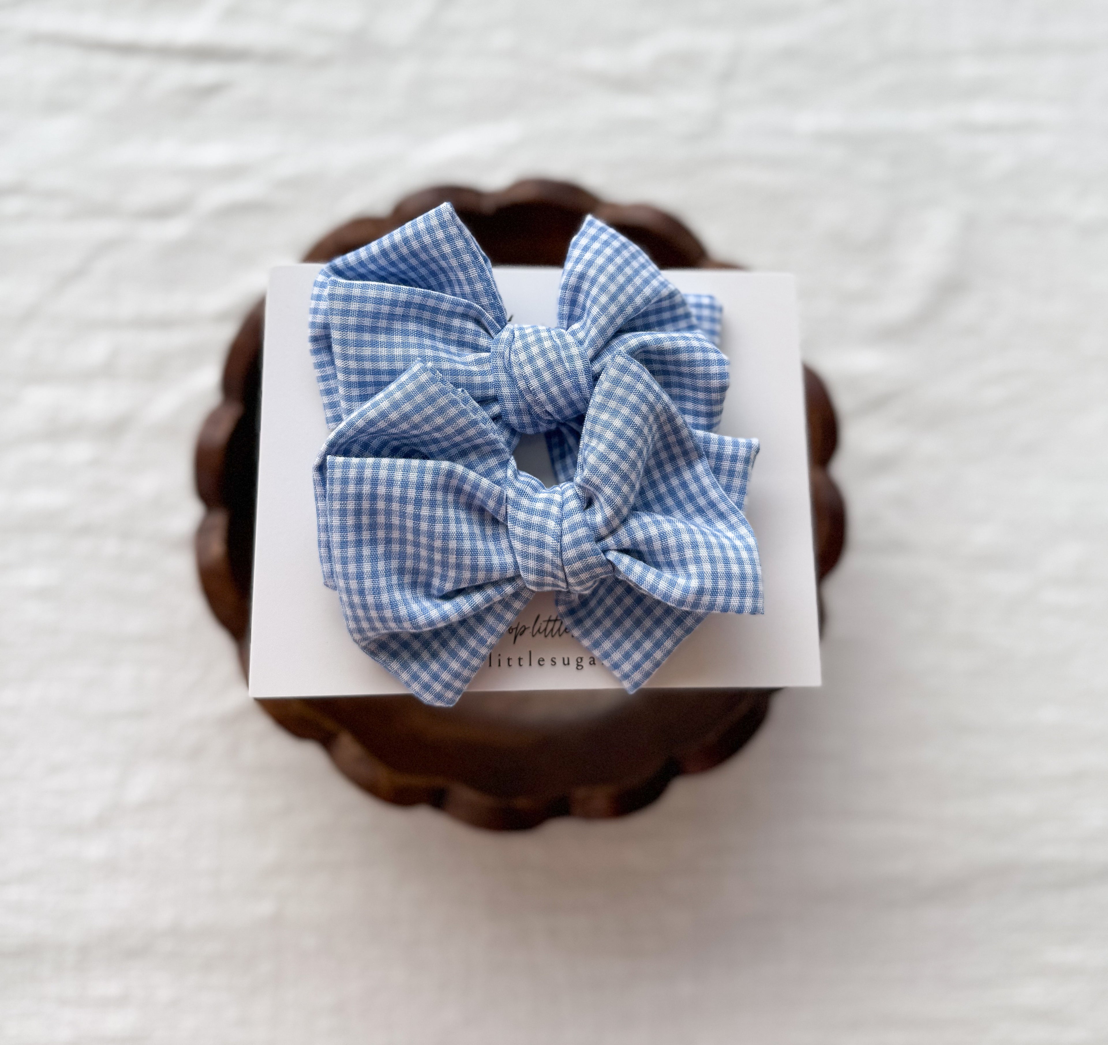 Summer Sailor Check XL Hand Tied Bow