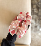 Watercolor Checkered Fable Bow