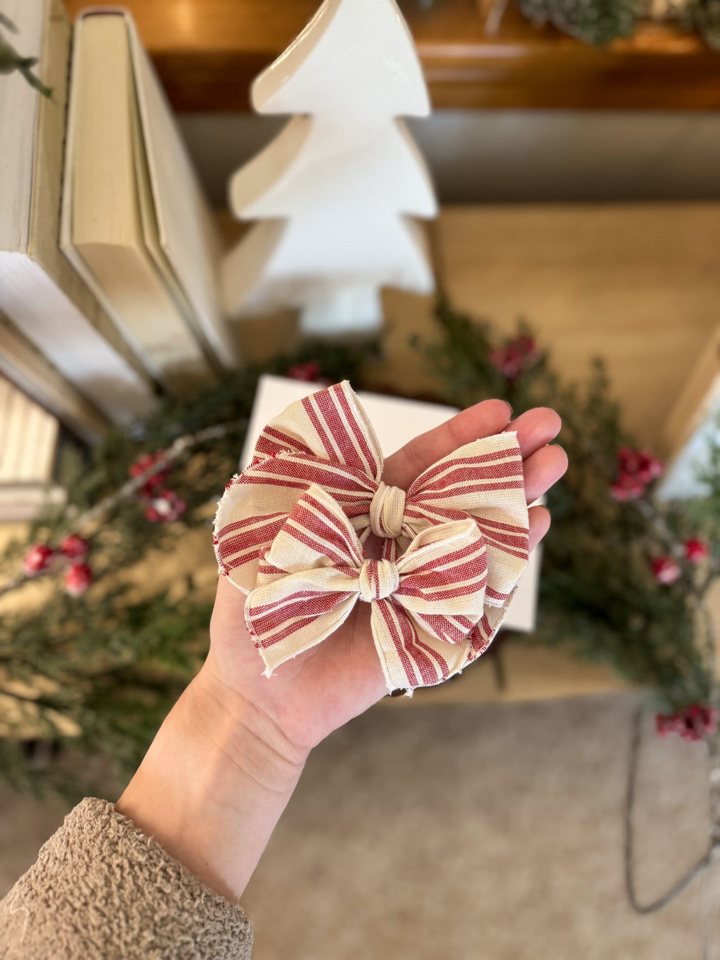 Peppermint Stick Fable Bow