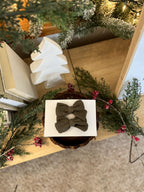 Pine Muslin Bow Clip