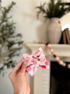 Watercolor Checkered Hand Tied Bow