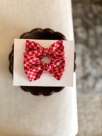 Cherry Bomb Checkered Hand Tied Bow