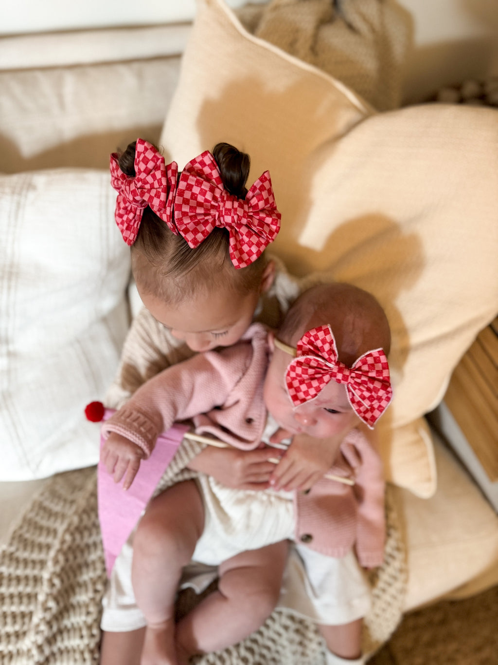 Cherry Bomb Checkered Fable Bow