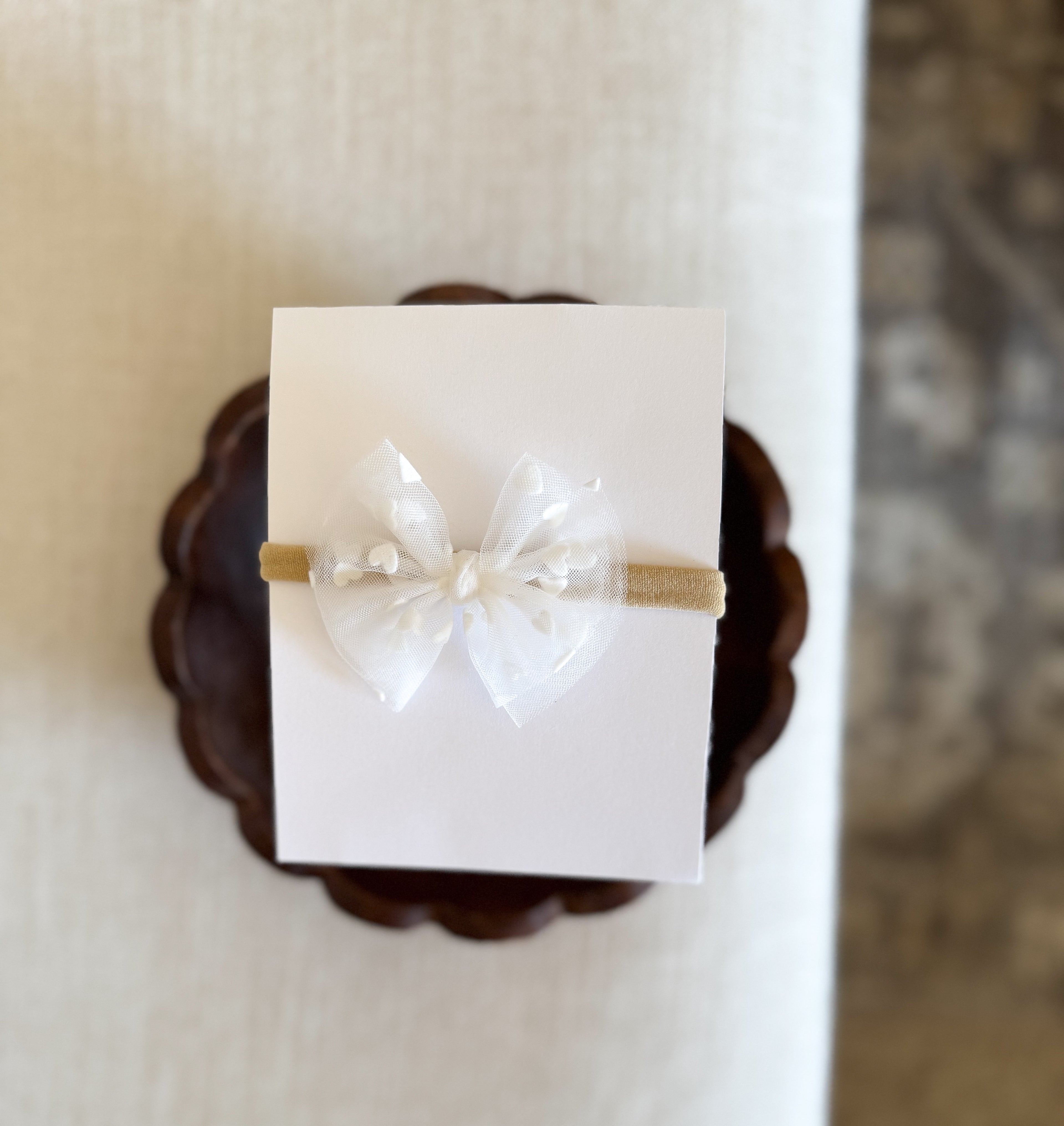 Felted Hearts Mini Bow