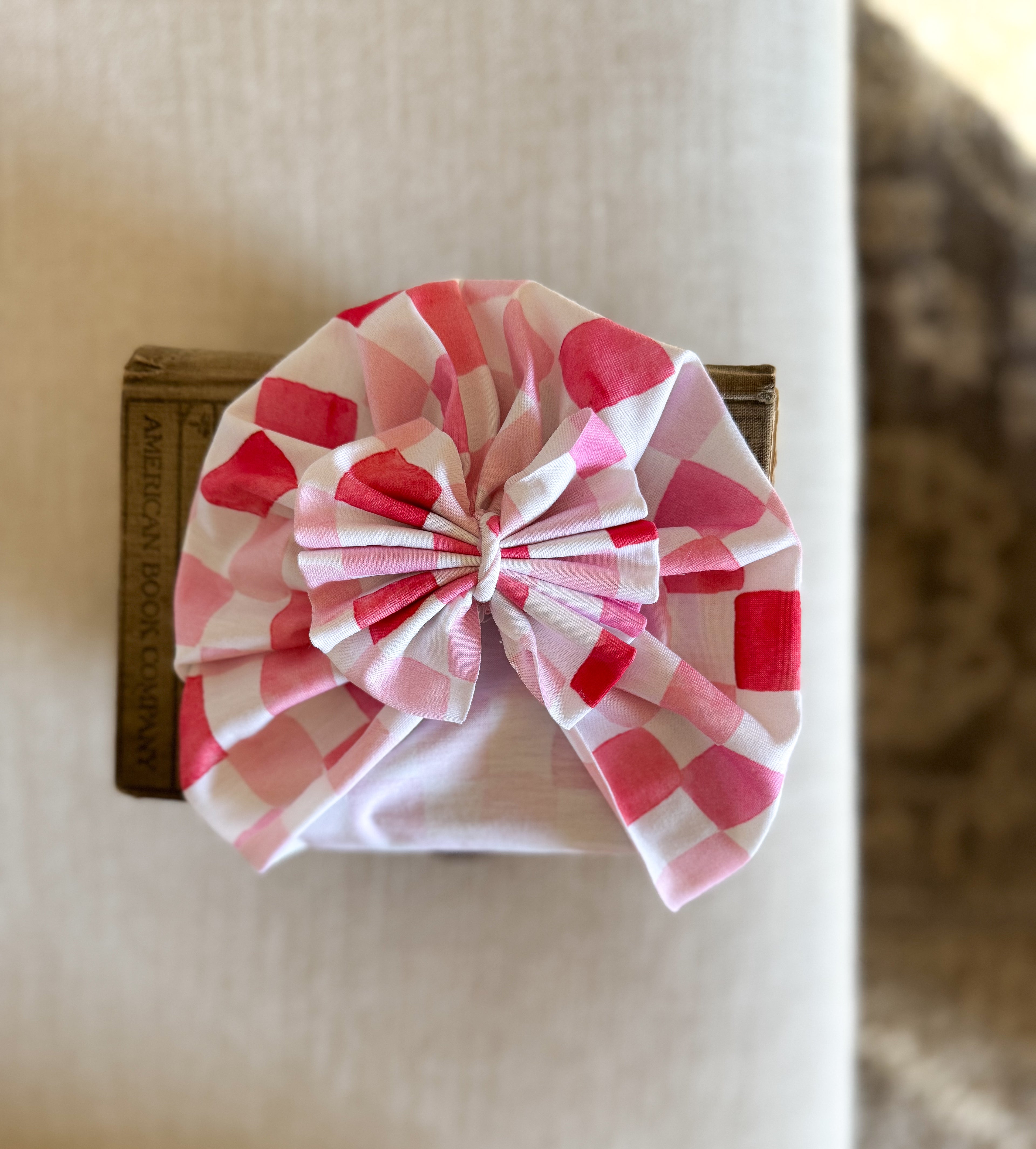 Watercolored Checkered Turban