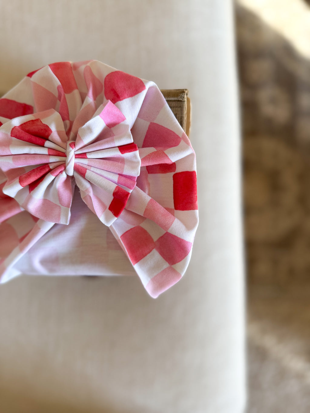 Watercolored Checkered Turban